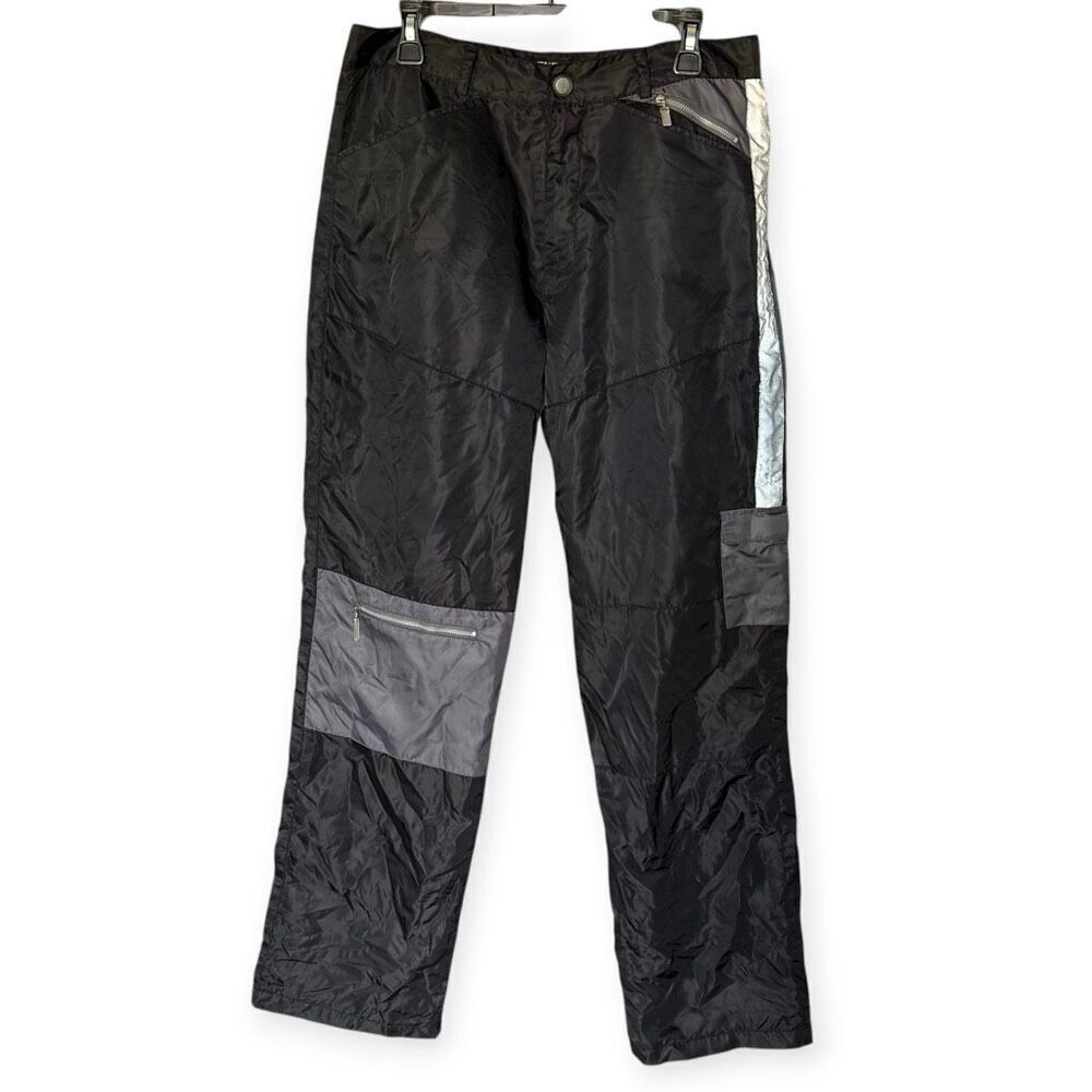 Cryonic Angel Nylon Windbreaker Cargo Pants Size L Rave Y2K Vintage Cyber Goth - Picture 1 of 9